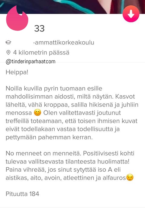 alfaTINDERprofiili