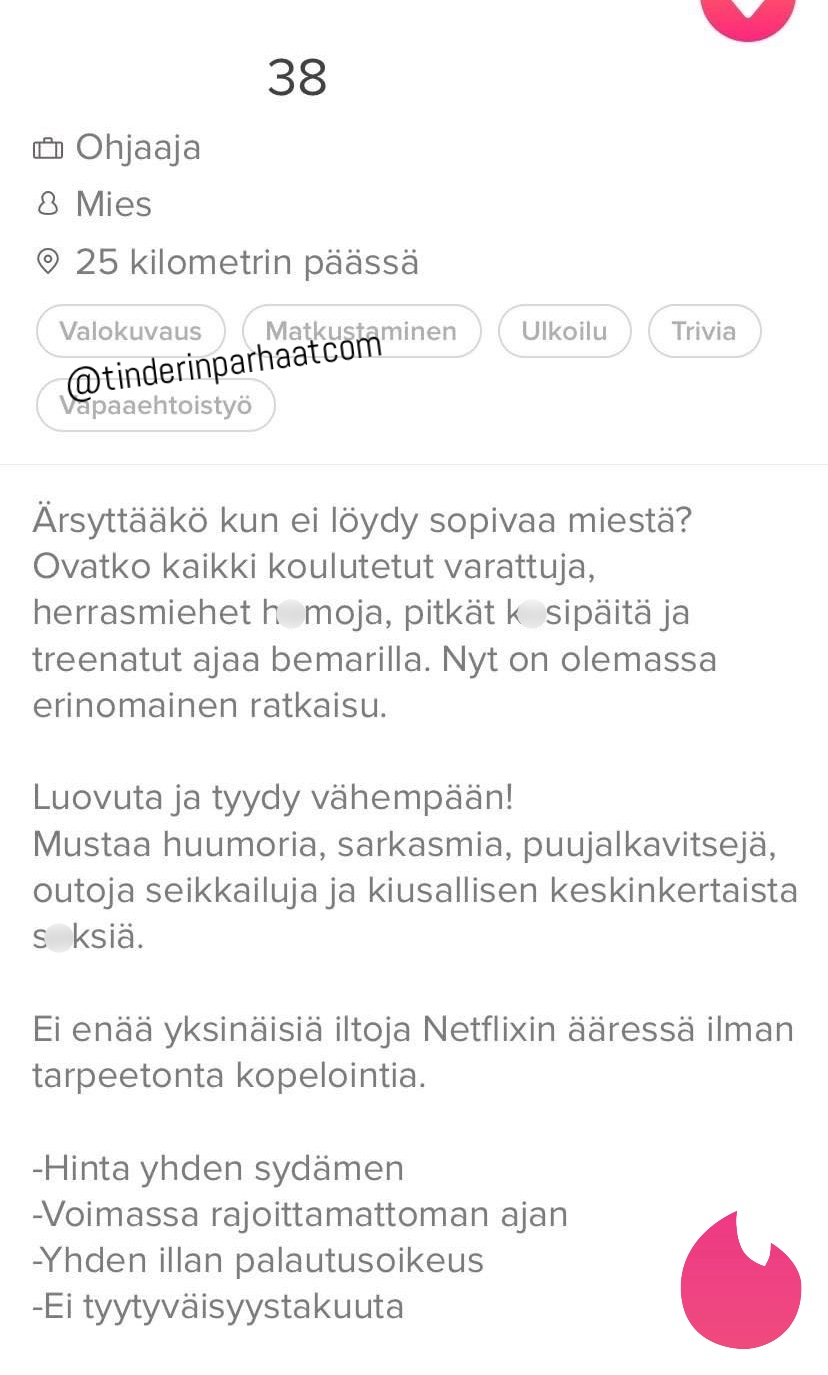 keskinkertainenTINDERprofiilit