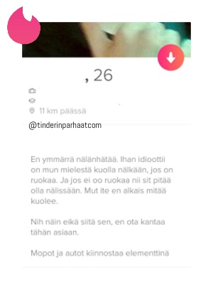 nälkäTINDERprofiili