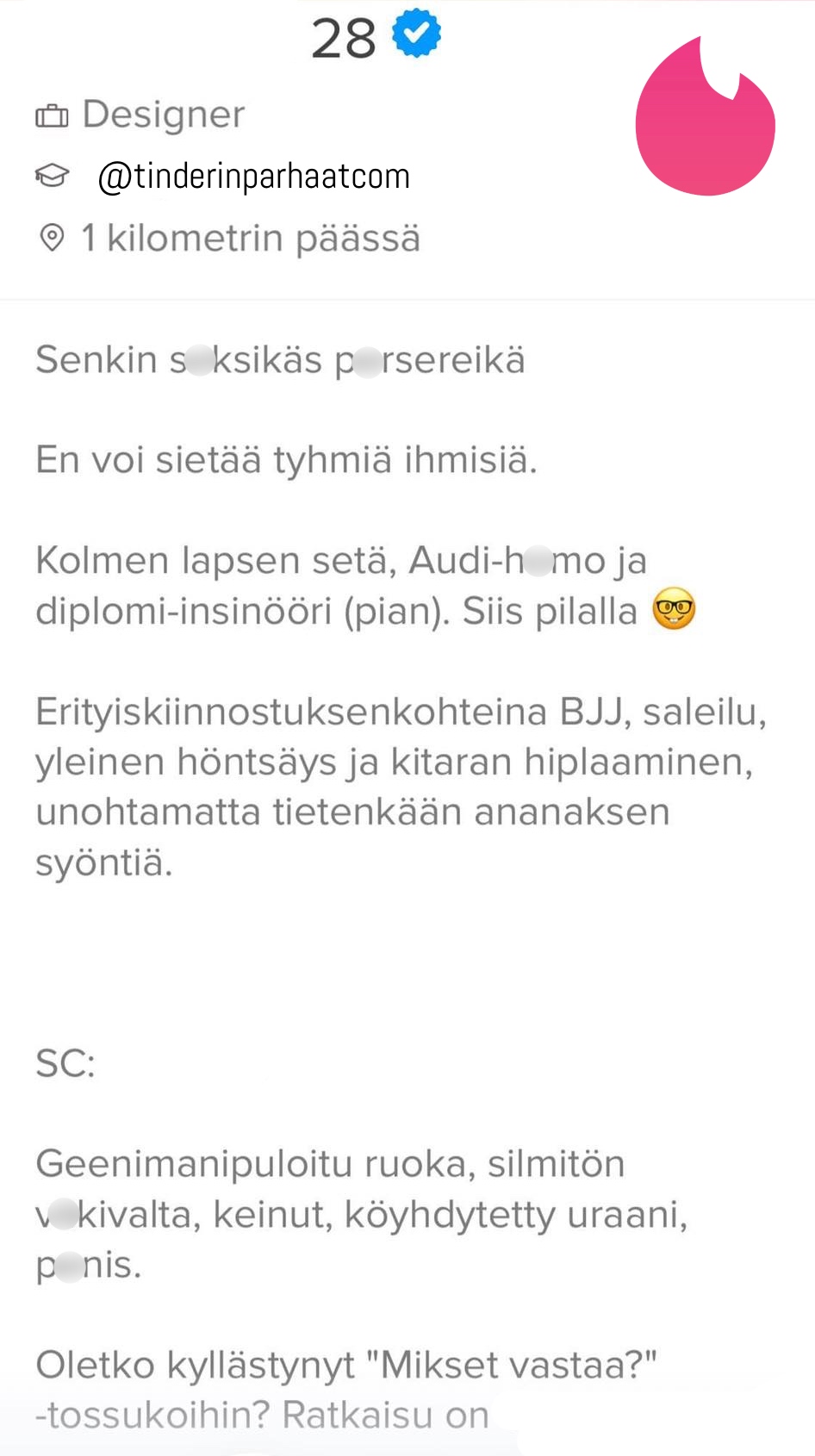 tossukatTINDERprofiilit