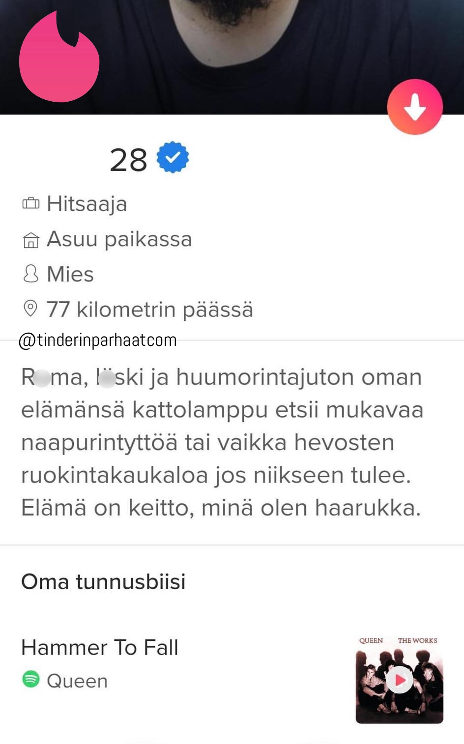 hitsaajaTINDERprofiilit