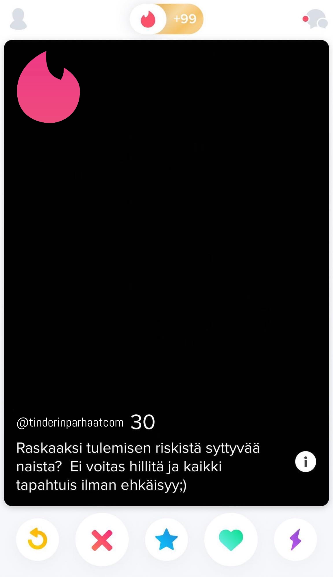 raskaaksTINDERprofiilit