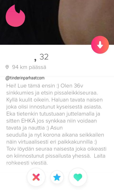 pissaleikkiTINDERprofiilit