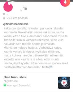 rakastanTINDERprofiilit